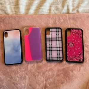 Four iPhone XS phone cases